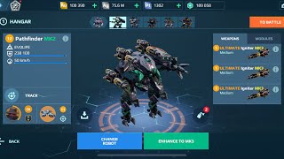 Pathfinder Igniter Ultimate  War Robots Gameplay [upl. by Ennayram]