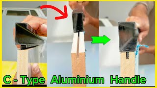 Easy way to INSTALL WARDROBE Handle  Aluminium Continues Handle woodworking carpenter howto [upl. by Saloma]