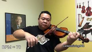 Concerto No 5 in D Major 1st Movement  Slow Practice  Suzuki Violin Book 4 [upl. by Midan79]