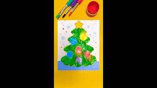 Lets Color a Christmas Tree 🎄 Finger Painting [upl. by Nimrahc725]