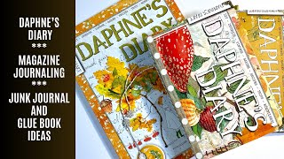 🍄 Daphne’s Diary Magazine  Junk Journaling  Glue Book With Me  Journal Flip Through 🍄 [upl. by Leach378]