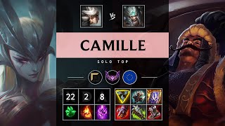 Camille Top vs Tryndamere Triple Kill Legendary  EUW Master Patch 1418 [upl. by Ecinom]