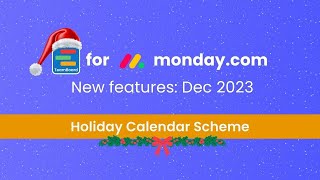 Holiday Calendar Scheme  Resource Planning for mondaycom  TeamBoard [upl. by Aynotan]