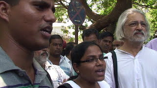 Kabir Kala Manch poet musicians Sheetal Sathe and Sachin Mali arrested for satyagraha Apr 2 2013 [upl. by Littlejohn]