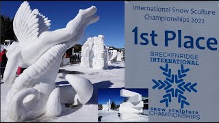 Breckenridge CO USA  International Snow Sculpture Championships 2022 [upl. by Iztim111]