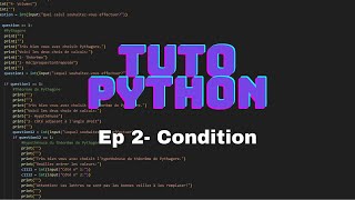 Tuto Programmation Python  Ep2 [upl. by Nivahb]