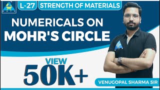 Strength of Materials  Module 2  Numericals on Mohrs Circle  Lecture 27 [upl. by Elesig]