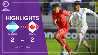 2024 U20 Championship  Honduras 22 Canada  Group B [upl. by Friede714]