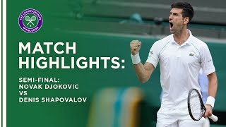 Novak Djokovic vs Denis Shapovalov  SemiFinal Highlights  Wimbledon 2021 [upl. by Akehsay]