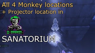 Outbreak Easter Egg Guide All 4 Monkey locations in Sanatorium  Projector location [upl. by Alice677]