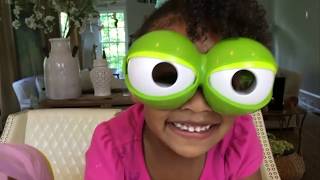 Family Fun Game for Kids Fool the Frog  Disney Finding Dory Toys Naiah and Eli Toys Show [upl. by Nivonod]