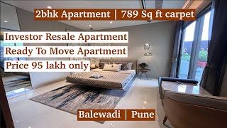 Resale 2BHK Investor Apartment with 789 Sq Ft Carpet in Balewadi Pune  Best Investment Opportunity [upl. by Jim]