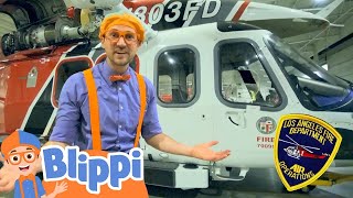 Blippi Explores a Firefighting Helicopter  Blippi  Learning Videos for Kids [upl. by Vaughan]