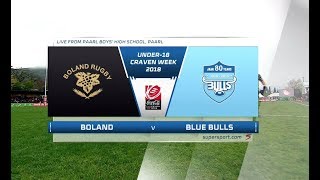 Boland vs Blue Bulls  2018 CocaCola Craven Week [upl. by Annayoj650]