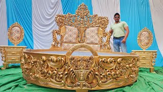 Durable Rounded Bed and Sheeshram Wood  Saharanpur Furniture Market 🔥  Cheapest furniture market [upl. by Coplin]