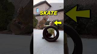 SKATEBOARD VS TIRE CHALLENGE 🤯 [upl. by Anuaf]