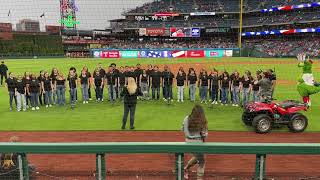 Voices of Ursinus College singing the National Anthem at Phillies game [upl. by Jeniffer]