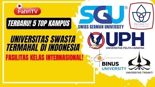 TERBARU 5 Top Universitas Swasta Termahal di Indonesia Cek Fasilitas Kelas Internasionalnya [upl. by Megen]