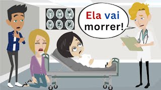 Lisa está no hospital  Lisa is in the hospital  Portuguese Short Stories [upl. by Diao]