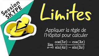 Application de la règle de lHôpital pour calculer une limite sous forme indéterminée [upl. by Nalahs]