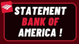 Bank Statement Bank of America [upl. by Neff98]