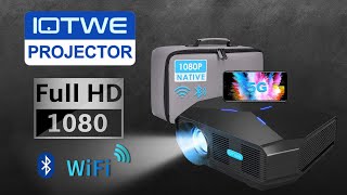 IOTWE A4300 Native 1080p Bluetooth Wi Fi Projector Review [upl. by Nylatsirk]