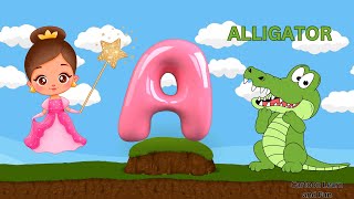 ABC Phonics amp Letters Recognition  Letter A Sound Phonics  Kids Alphabet Song  Vocabulary Words [upl. by Ardnwahsal446]