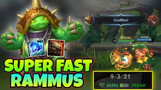 RAMMUS WILD RIFT BUILD FULL TANK IS THE BEST ‼ fastest gank [upl. by Rraval628]