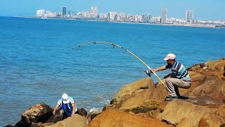 GRAN PESCADO DIO LA SORPRESA DE LA JORNADA SOBRE LAS PIEDRAS [upl. by Enedan]