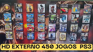 HD externo para PS3 com 450 jogos desbloqueio HEN ou CFW [upl. by Nilyad]