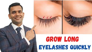 Grow long Healthy Eyelashes Quickly  How to grow thick and long eyelashes Naturally [upl. by Ytsirk]