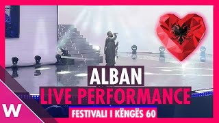 Alban Ramosaj quotThejequot LIVE  Festivali i Këngës 60 Night 1 in Albania [upl. by Hamrah467]