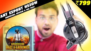 Ant Esport H520W Gaming Headset Unboxing Review and Mic Test  Best gaming headphones under 1000 Rs [upl. by Doroteya]