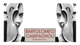 Bartolomeo Campagnoli  Violin Duet N19  Sheet Music Play Along [upl. by Leontina]