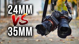 24mm VS 35mm Lenses for Travel Landscape amp Street Photography [upl. by Angil]