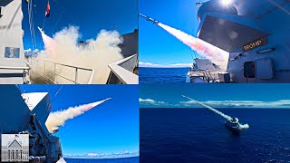 HNLMS Tromp Fires Harpoon Missile at RIMPAC 2024 SINKEX [upl. by Ensign]