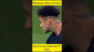 Neymar revida Marcelo Neymar revenge against Marcelo futebol neymar neymarjr psg realmadrid [upl. by Johen]