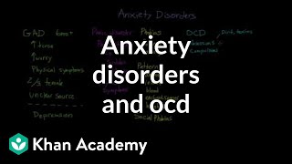 Anxiety disorders and obsessive compulsive disorder  Behavior  MCAT  Khan Academy [upl. by Atinihs210]