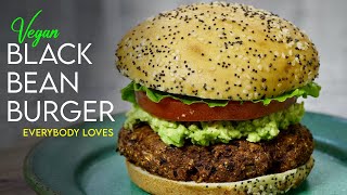 THE BEST PLANT BASED BLACK BEAN BURGER 🍔 Nothing Impossible about it [upl. by Valerie]