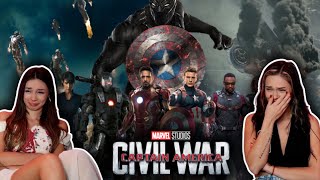 CAPTAIN AMERICA CIVIL WAR 2016 Bestie First Time Watching Movie Reaction [upl. by Yenhoj]