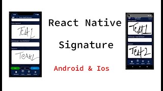 React Native Signature  Signature React Native  React Native [upl. by Ime]