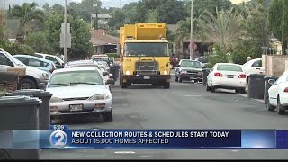 Trash pickup routes schedules will change for 15K homes across Oahu [upl. by Enitselec]