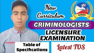 Criminology Licensure Exam Content  New Curriculum  Latest TOS 2024 [upl. by Tarryn273]