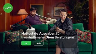 Spot  Taxfix  Haushaltsnahe Dienstleistungen [upl. by Etnovad]