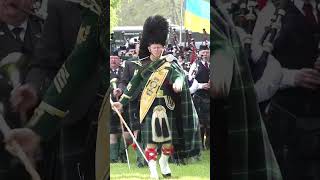 Drum Majors lead Massed Pipes and Drums Parade during 2022 Gordon Castle Highland Games shorts [upl. by Notgnihsaw]