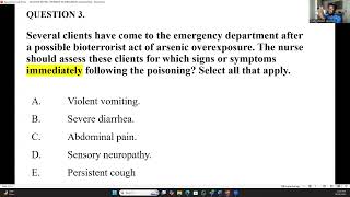 NCLEXRN REVIEW NURSING RESPONSE TO EMERGENCIESCASUALTIESDISASTERS [upl. by Coppins]