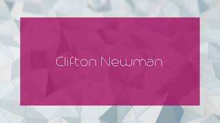 Clifton Newman  appearance [upl. by Yedorb]