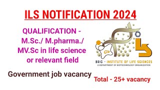 life sciences job 2024  Bhubaneswar vacancy [upl. by Akimal779]