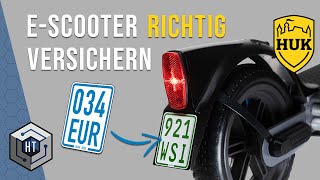 EScooter Versicherung 2022 – Grundlagen Kennzeichen EScooter günstig versichern 17 EUR [upl. by Annaear125]