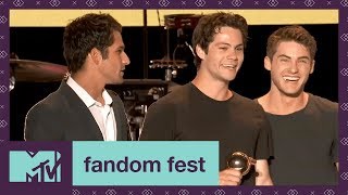 Teen Wolf Cast Accepts Fandom Icon  Fandom Fest 2017  MTV [upl. by Rutra15]